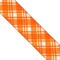 Designer's Shop WR 63-5217 2.5” x 10 yard Holiday Orange and White Plaid wired edge ribbons